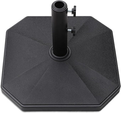 Helios&Hestia 40 lb Square Plastic Built-in Cement Outdoor Umbrella Base