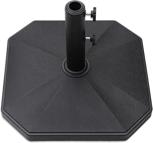 Helios&Hestia 40 lb Square Plastic Built-in Cement Outdoor Umbrella Base