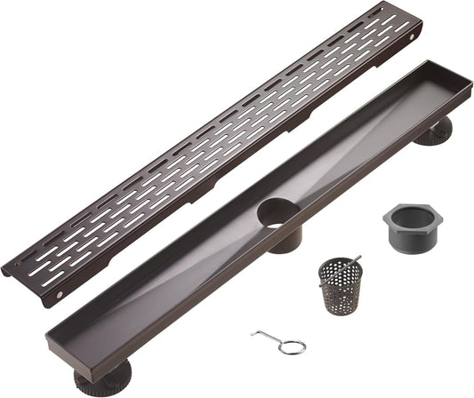 HEATGENE 36 Inches Linear Shower Drain Venetian Bronze