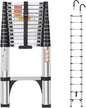 Telescoping Ladder 16.5 FT,Aluminum Lightweight Extension Ladder