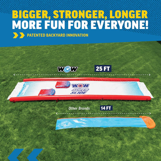 WOW Sports Super Slide Giant Backyard Slip and Slide with Sprinkler