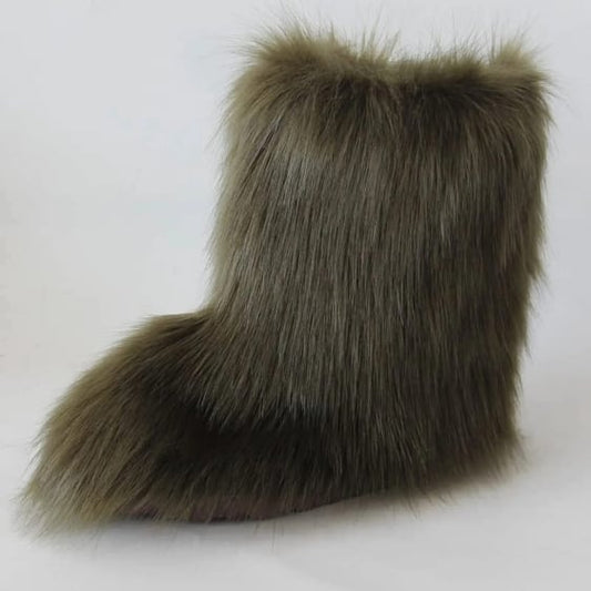 Gegefur Faux Fur Fuzzy Boots