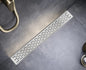Linear Floor Drain with Removable Decorative Cover, Stainless Steel 24"