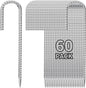 12 Inch Ground Stakes Heavy Duty J Hook 60-Pack Metal Spikes